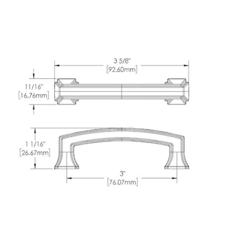 Lot 8 Hickory Hardware P3231-OBH Bridges Oil Rubbed Bronze‎ Cabinet Drawer Pulls